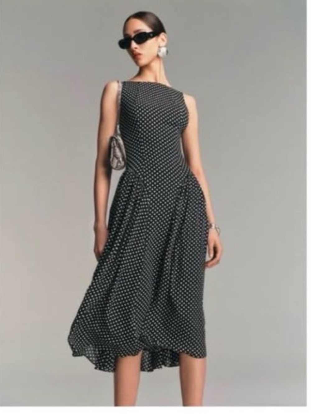 NEW Reformation Anelis Dress in “Caviar Dot”
